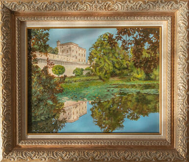 I was inspired to paint this after my visit to Castello del Catajo. Acrylic on canvas 30x25cm